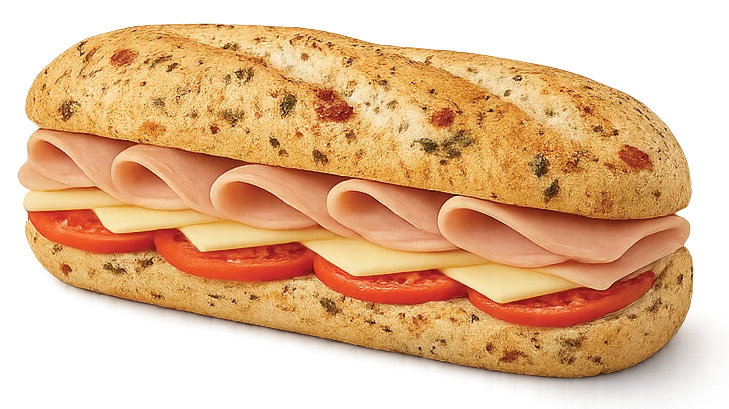 ½ Domates Fesleğenli Bagette Dana Cotto ve Tost Peyniri