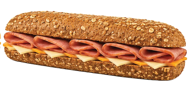 ⅓ Kepekli Bagette Dana Macar Salam, Dana Jambon ve Tost Peyniri