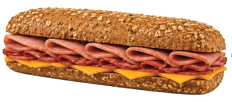 ⅓ Kepekli Bagette Dana Salam, Dana Jambon ve Burger Peyniri