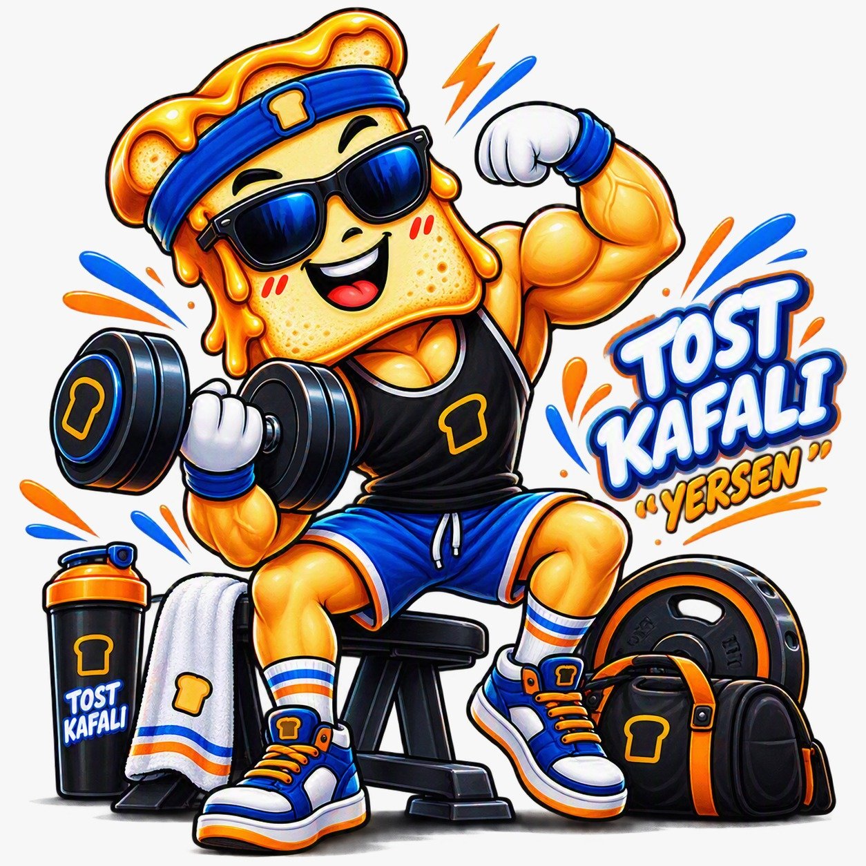 Spor yapan Tost Kafalı karakteri